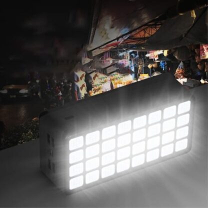 Outdoor Powerbank 50000mAh mit Solar & 32 LEDs – Schwarz - Image 3