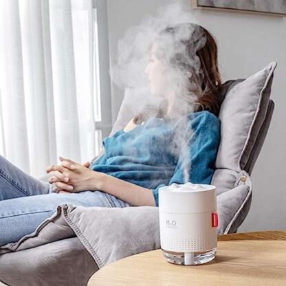 USB Luftbefeuchter Aroma Öl Diffuser mit LED Beleuchtung, Weiss, 500 ml - Image 4