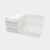 Acryl Beauty Make Up Organizer Aufbewahrungsbox 9 Fächer, Weiss, 280x175mm