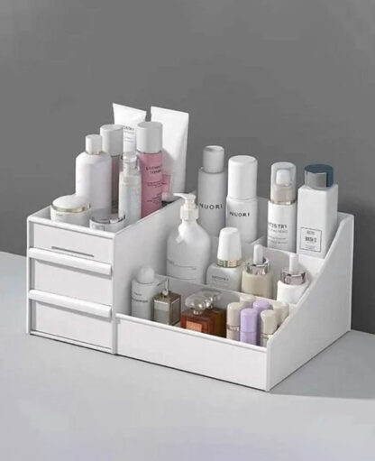 Acryl Beauty Make Up Organizer Aufbewahrungsbox 9 Fächer, Weiss, 280x175mm - Image 2