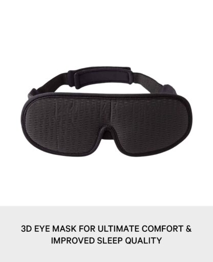 3D Augenmaske Gepolsterte Schlafmaske Licht Blockierende, Schwarz, 62x9cm - Image 3
