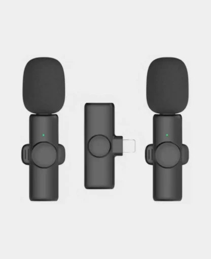 Kabelloses 360° Lavalier Mikrofon mit Lightning Anschluss, 3-tlg.