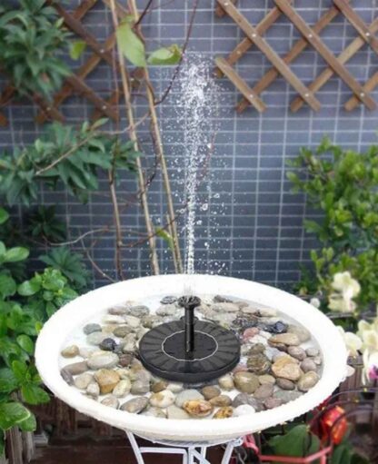 Schwimmender Solar Springbrunnen Vogel Bad Gartenteich Fontäne, Ø16cm - Image 2