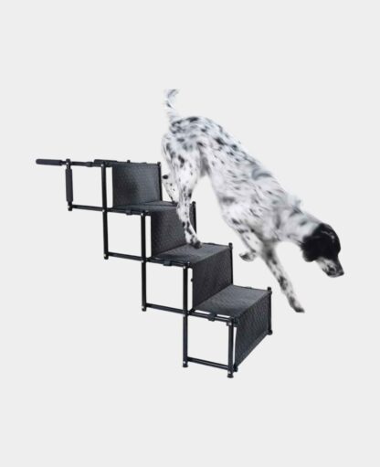 Faltbare Hundetreppe Auto Einstieghilfe Tragbare Hunde Rampe – Schwarz