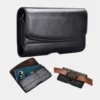 Universal Leder Tasche mit Gürtelclip – Schwarz, 18x9x2cm