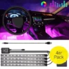 LEDs Auto Licht Streifen RGB Fussraumbeleuchtung mit Fernbedienung, 4 Stk.