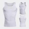 Herren Body Former Shapewear Tanktop Bauchweg Unterwäsche – Weiss, Gr. M