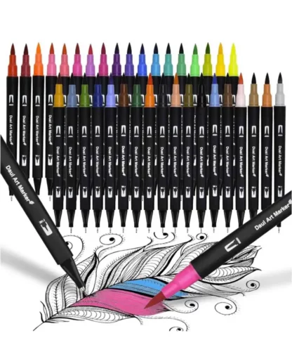 Künstler Doppelspitz Mal Filzstifte Dual Brush Pen inkl. Tasche, 120 Stk. - Image 2
