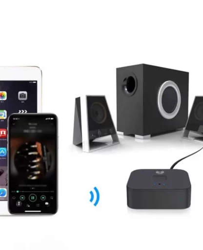 2in1 NFC Bluetooth 5.0 HD Audio Receiver mit 3.5mm Klinke / Cinch – Schwarz - Image 2