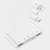 Lightning /USB-A/ USB-C auf SD/ Micro SD Kartenlesegerät & Lade Adapter 10 cm