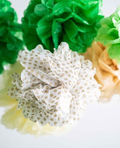 Papier Pompon’s Deko Kreis Girlande Party – Grün / Braun / Beige, 15-tlg. - Image 8