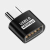 USB C auf USB A Lade und Daten Adapter Stecker Fast Charge – Schwarz