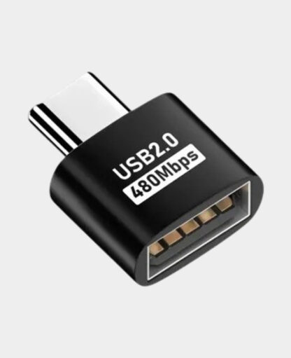 USB C auf USB A Lade und Daten Adapter Stecker Fast Charge – Schwarz