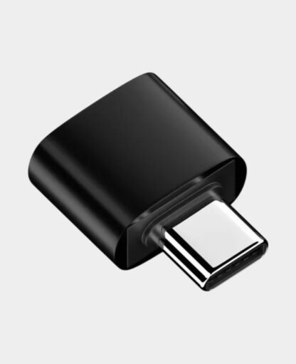 USB C auf USB A Lade und Daten Adapter Stecker Fast Charge – Schwarz - Image 2