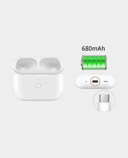 Ladecase für AirPods Pro / AirPods Pro 2 Kopfhörer, 680mAh – Weiss - Image 2