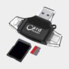 4in1 USB Mini Kartenlesegerät Card Reader & SD Karte – Schwarz