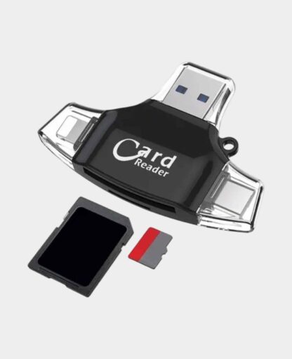 4in1 USB Mini Kartenlesegerät Card Reader & SD Karte – Schwarz