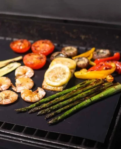 Universal BBQ Grillmatte für Grill und Backofen, Schwarz, 6 Stk. - Image 2