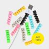 Silikon Kabel Spirale Flexibler Kabel Bruchschutz Kabelschoner, 4 Stk.