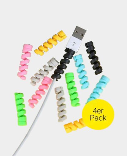 Silikon Kabel Spirale Flexibler Kabel Bruchschutz Kabelschoner, 4 Stk.