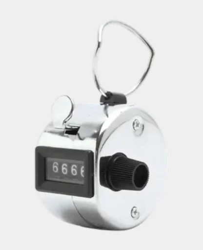 Metall Einhand Schritt Zähler Counter Klicker, Silber