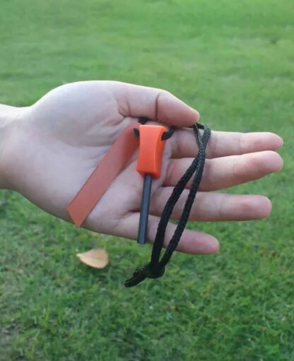 Magnesium Feuerstein Survival Zündstein Outdoor Feuerstahl – Orange - Image 2