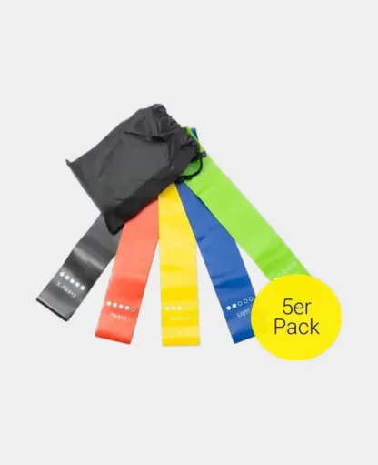 Gummi Fitness Übungsbänder, Gymnastikbänder für Training/Yoga, 5 Stk.