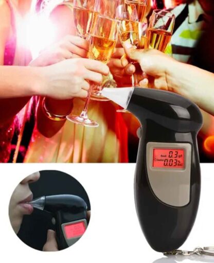 Digitaler LCD Alkohol Tester Atemalkohol Promille Messgerät, 10cm - Image 2
