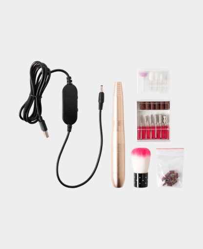 12in1 Elektrische USB Nagelfräse Nagelpflege Maniküre Pediküre Set, Rosa