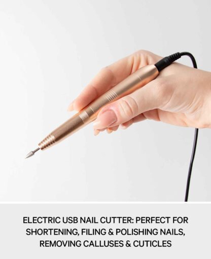 12in1 Elektrische USB Nagelfräse Nagelpflege Maniküre Pediküre Set, Rosa - Image 3