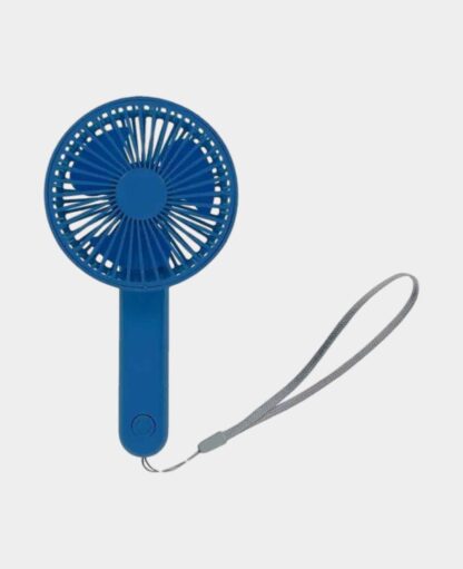 Wiederaufladbarer Hand Ventilator mit Schlaufe in Dunkelblau