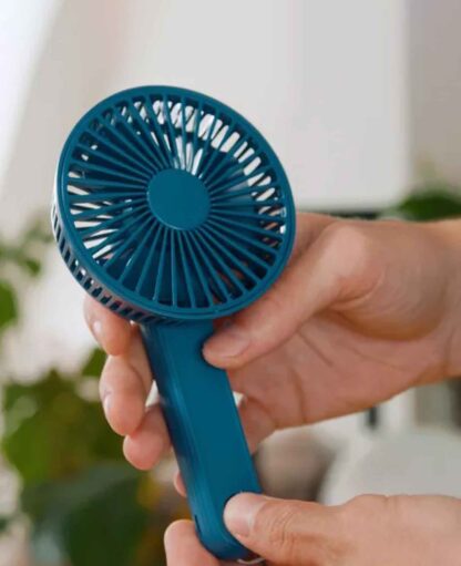 Wiederaufladbarer Hand Ventilator mit Schlaufe in Dunkelblau - Image 2