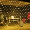 LED’s Deko Lichterkette Netz Vorhang Outdoor Beleuchtung, Warmweiss, 3x2m