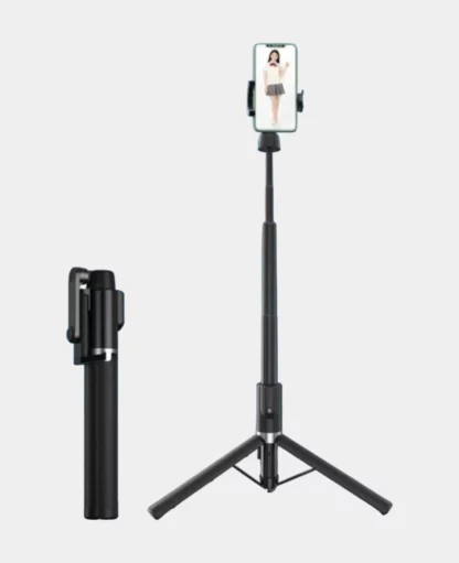 360° Grad Selfie Stick Tripod Stativ mit Bluetooth Fernauslöser, 130cm