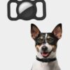 Apple AirTag Silikon Case Hülle Halsband Halterung für Haustiere, Schwarz
