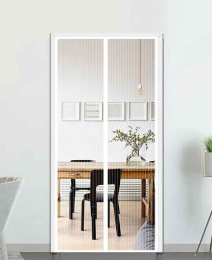 Magnetischer Tür Insektenschutz Fliegenvorhang, 90x200cm – Weiss - Image 2