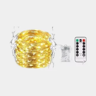 100 LED’s Draht Lichterkette Outdoor Beleuchtung 8 Modi – Warmweiss, 10m