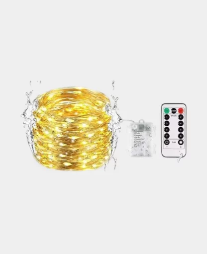 100 LED’s Draht Lichterkette Outdoor Beleuchtung 8 Modi – Warmweiss, 10m