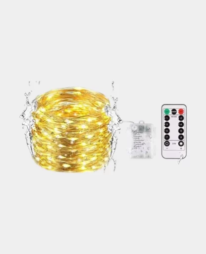 200 LED’s Draht Lichterkette Outdoor Beleuchtung 8 Modi – Warmweiss, 20m