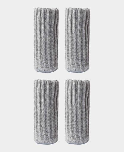 (4er) Stoff Stuhlbein Stulpen Schutz – Grau