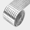 Deko Mosaik Spiegel Aufkleber Sticker Disco Spiegelmatte, Silber, 1m/4cm