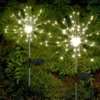120 LED’s Solar Lampe Outdoor Gartenleuchte Feuerwerk Rasen Beleuchtung Laterne Wasserfest (IP65) – Warmweiss