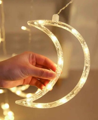 138 LED’s Lichterkette Sternen / Mond Outdoor Beleuchtung, 3.5m – Warmweiss - Image 2