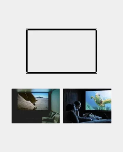 Beamer Stoff Leinwand 16:9 Heimkino Projektionsfläche – Weiss, 197x117cm