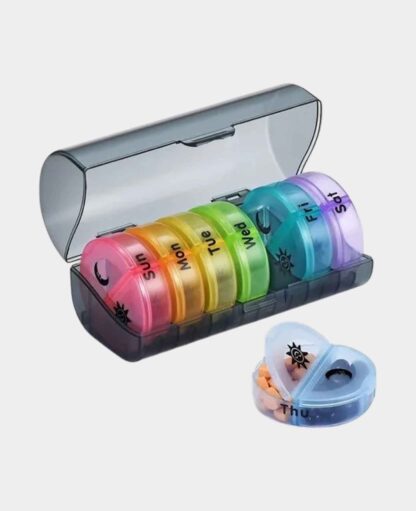 Medikamenten Dosierer 7 Tage Dosett Tablettenbox Pillendose, Ø6cm, 8-tlg.