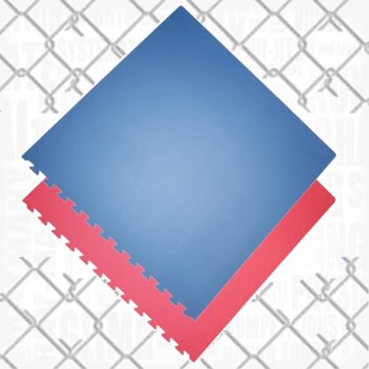 Kampfsportmatten  / 100 x 100 x 2.0 cm / Steckmatten / Bodenmatte / Trainingsmatte / Blau-Rot