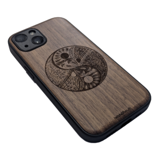 Handyhülle Yin Yang iPhone Nussbaumholz - iPhone SE (2nd Gen)