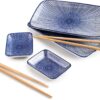 Sushi Set 22.4 -9.8 x 12.3-7.3 x 2.7-2.2 cm Perfekt für das Seriveren von leckerem Sushi zu Hause