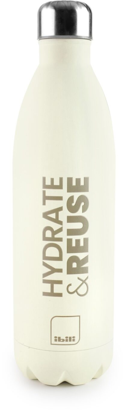 Thermosflasche Hydrate & Reuse 1 Liter Ideal für unterwegs, hält Getränke warm/kalt, nachhaltig