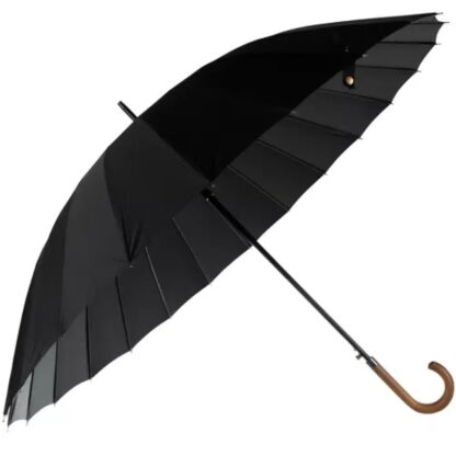 Schwarzer XXL REGENSCHIRM Regierungsschirm mit Automatiköffnung Ø145cm - Image 3